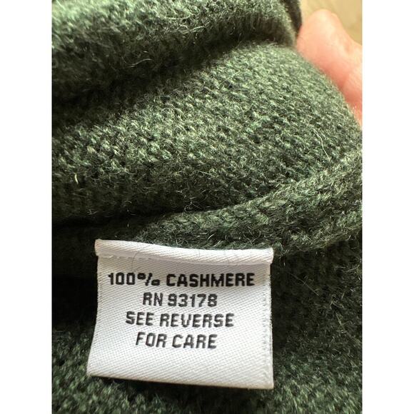 Cashmere Project Forest Green Pocket Mock Neck Sweater - Picture 5 of 7